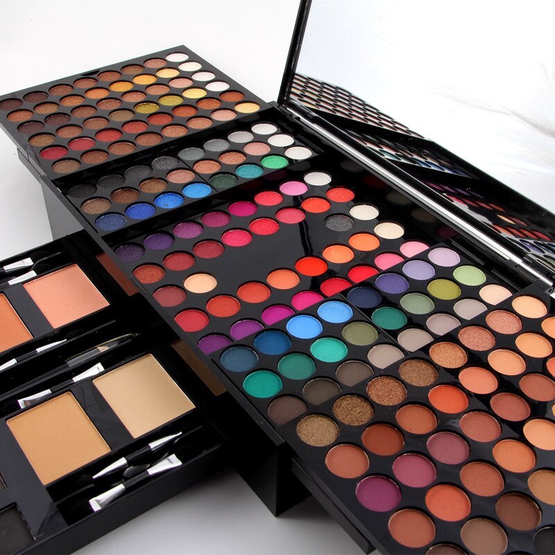 180 Colors Eyes Shadow Blush Makeup Palette Box